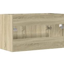 Armoire lavabo de salle de bain chêne sonoma bois d'ingénierie vidaXL