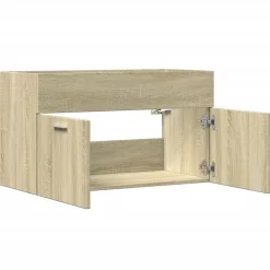 Armoire lavabo de salle de bain chêne sonoma bois d'ingénierie vidaXL