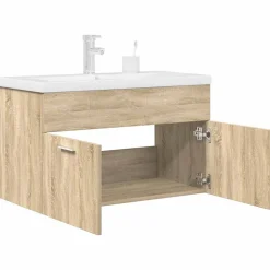 Armoire lavabo de salle de bain et vasque et robinet intégrés vidaXL