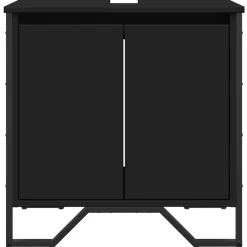 Armoire lavabo de salle de bain noir 60x35x60 cm vidaXL