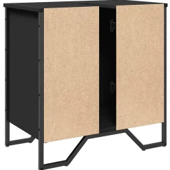 Armoire lavabo de salle de bain noir 60x35x60 cm vidaXL