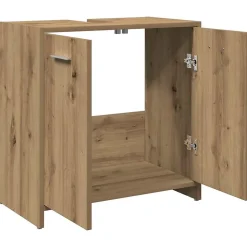 Armoire lavabo de salle de bain chêne artisanal 60x33x60 cm vidaXL