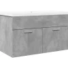 Armoire lavabo de salle de bain avec bassin intégré gris béton vidaXL