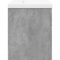 Armoire lavabo de salle de bain avec bassin intégré gris béton vidaXL