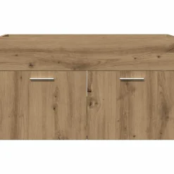Armoire lavabo de salle de bain chêne artisanal bois ingénierie vidaXL