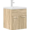 Armoire lavabo de salle de bain et vasque et robinet intégrés vidaXL