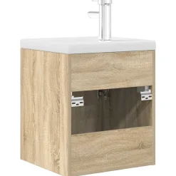 Armoire lavabo de salle de bain et vasque et robinet intégrés vidaXL
