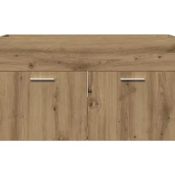 Armoire lavabo de salle de bain chêne artisanal bois ingénierie vidaXL