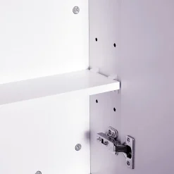 Armoire miroir murale de salle de bain 3 étagères réglables dim. 70L x 60H cm blanc
