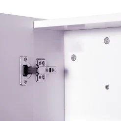 Armoire miroir murale de salle de bain 3 étagères réglables dim. 70L x 60H cm blanc