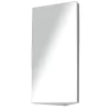 Armoire miroir salle de bain armoire de toilette murale meuble d'angle 2 étagères dim. 30L x 18,4l x 60H cm acier inox.