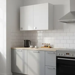 Armoire Murale 1 Porte Blanc Frêne