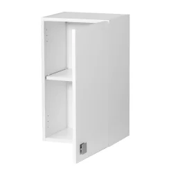 Armoire Murale 1 Porte Blanc Frêne