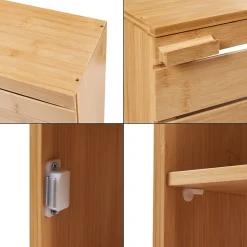 Armoire murale de salle de bain Epind bambou 50 x 33 x 20 cm naturel