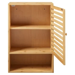 Armoire murale de salle de bain Gjesdal bambou 60 x 40 x 20 cm naturel en.casa