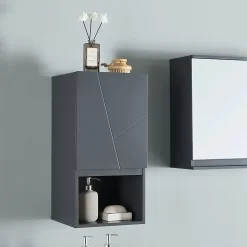 Armoire murale de salle de bain Overath 60 x 30 x 30 cm gris en.casa