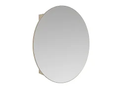 Armoire murale de salle de bain ovale avec miroir - Couleur chêne - RURI