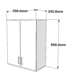 Armoire murale de salle de bains blanche 2 portes MARFA
