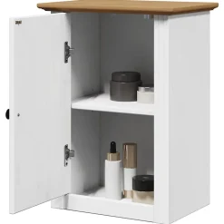 Armoire murale de salle de bain BODO blanc et marron 44x30x60cm vidaXL