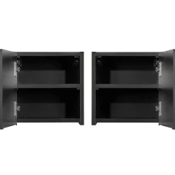 Armoire murale de salle de bain Newport 30 x 30 x 19 cm noir en.casa
