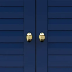 Armoire murale de salle de bain en effet bois bleu avec 2 portes