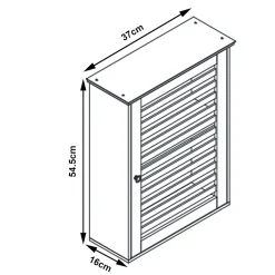 Armoire murale de salle de bain Järfälla bambou 55 x 37 x 16 cm naturel en.casa