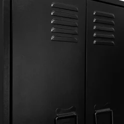 Armoire murale ESTER 2 portes métal noir design industriel