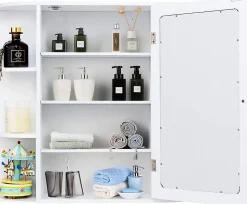 Armoire Murale pour Salle de Bain 65 x 17 x 63CM Blanc