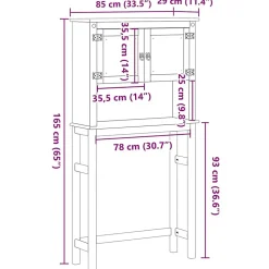 Armoire pour machine à laver salle de bain Corona pin massif vidaXL