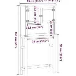 Armoire pour machine à laver salle de bain Corona pin massif vidaXL