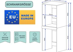 Armoire pour machine à laver et sèche-linge RAUMHIRSCH Meuble compact pour laverie