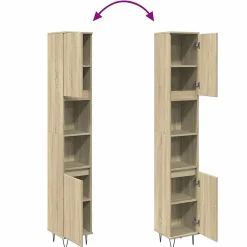 Armoire salle de bain chêne sonoma 30x30x190 cm vidaXL