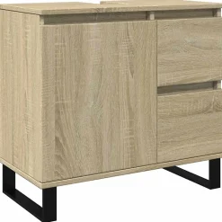Armoire salle de bain chêne sonoma 65x33x60 cm vidaXL