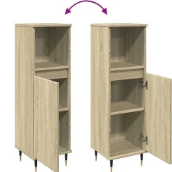Armoire salle de bain chêne sonoma 30x30x100 cm vidaXL