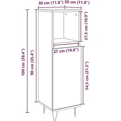 Armoire salle de bain chêne sonoma 30x30x100 cm vidaXL