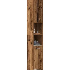 Armoire salle de bain vieux bois 30x30x183,5 cm bois ingénierie vidaXL