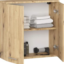 Armoire salle de bains AKORD FIN accr. au mur Chêne Artisan 60 cm 2 portes façade Chêne Artisan 2 étagères 60x22,5x60 cm