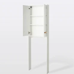 Armoire WC GoodHome Ladoga blanc L. 60 x H. 190 x P. 15 cm