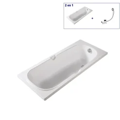 Baignoire 160 x 70 cm Akimbo sans tablier Valentin