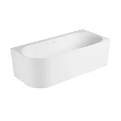 Baignoire acrylique Lucite FORMA semi-îlot blanche 170cm - Angle droit