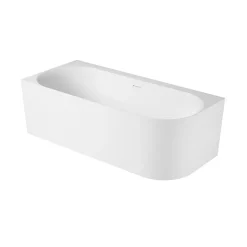 Baignoire acrylique Lucite FORMA semi-îlot blanche 170cm - Angle gauche