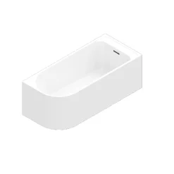 Baignoire adossée pour angle droit 170x75 cm Oguta blanc