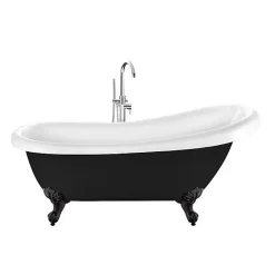 Baignoire ancienne retro sur pieds RICHMOND Noire 171 cm Pieds d'Aigle Noirs