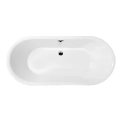 Baignoire ancienne retro sur pieds SURRY HILLS Blanche 165 cm Pieds d'Aigle Cuivre rouge vieilli