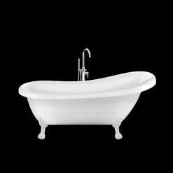 Baignoire ancienne retro sur pieds RICHMOND Blanche 155 cm Pieds de Lion Blancs
