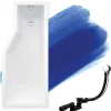 Baignoire asymétrique 170 x 75 Droite INTEGRA acrylique blanc, sans Habillage + Pieds + Vidage à chromé