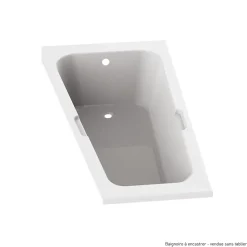 Baignoire asymétrique angle gauche Chaloop L.160 x l.90 cm sans tablier Valentin
