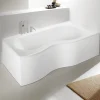 Baignoire asymétrique d'angle droit Folk 180 x 90 cm sans tablier Valentin