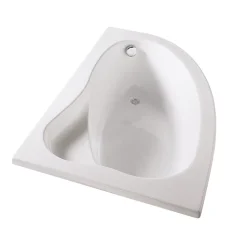 Baignoire asymétrique d'angle gauche Colombia 150 x 100 cm sans tablier Valentin