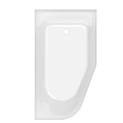 Baignoire asymétrique droite 160x90 cm Cavally blanc